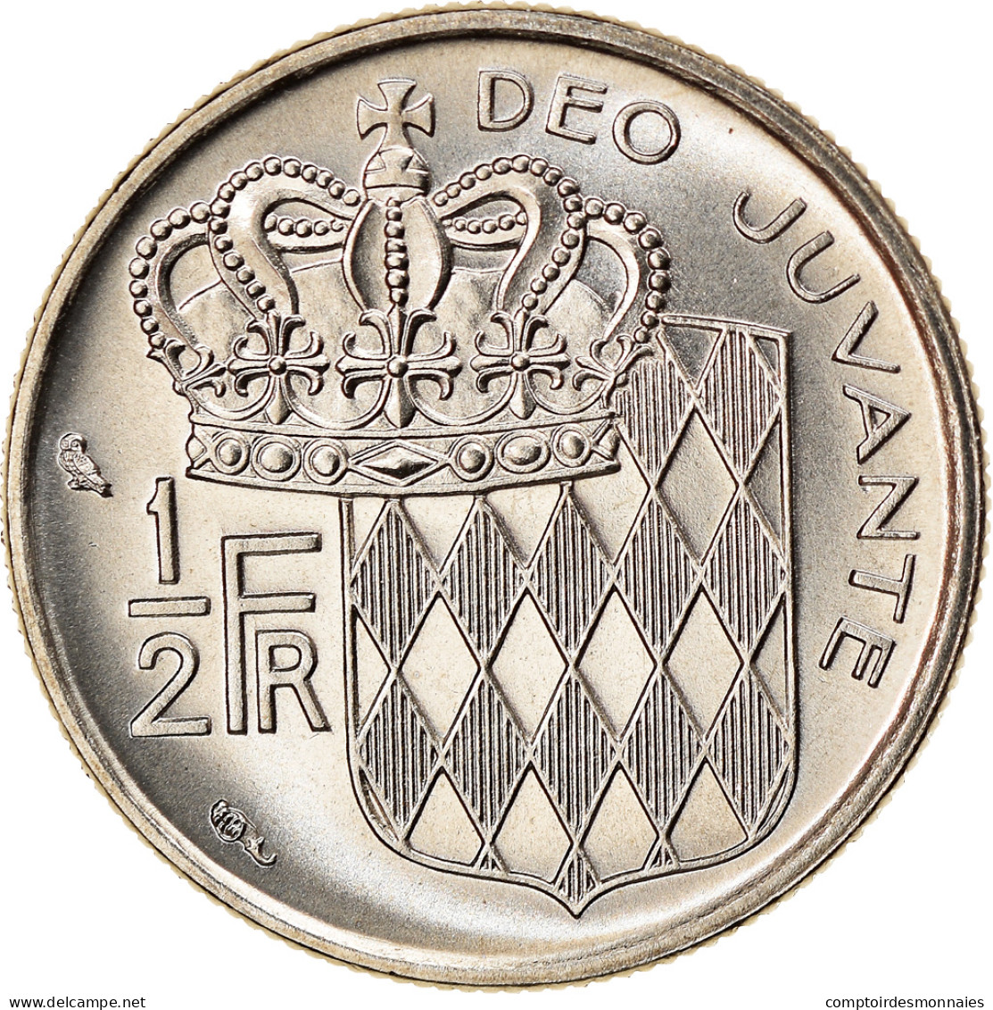 Monnaie, Monaco, Rainier III, 1/2 Franc, 1974, FDC, Nickel, Gadoury:MC 149 - 1960-2001 Nieuwe Frank