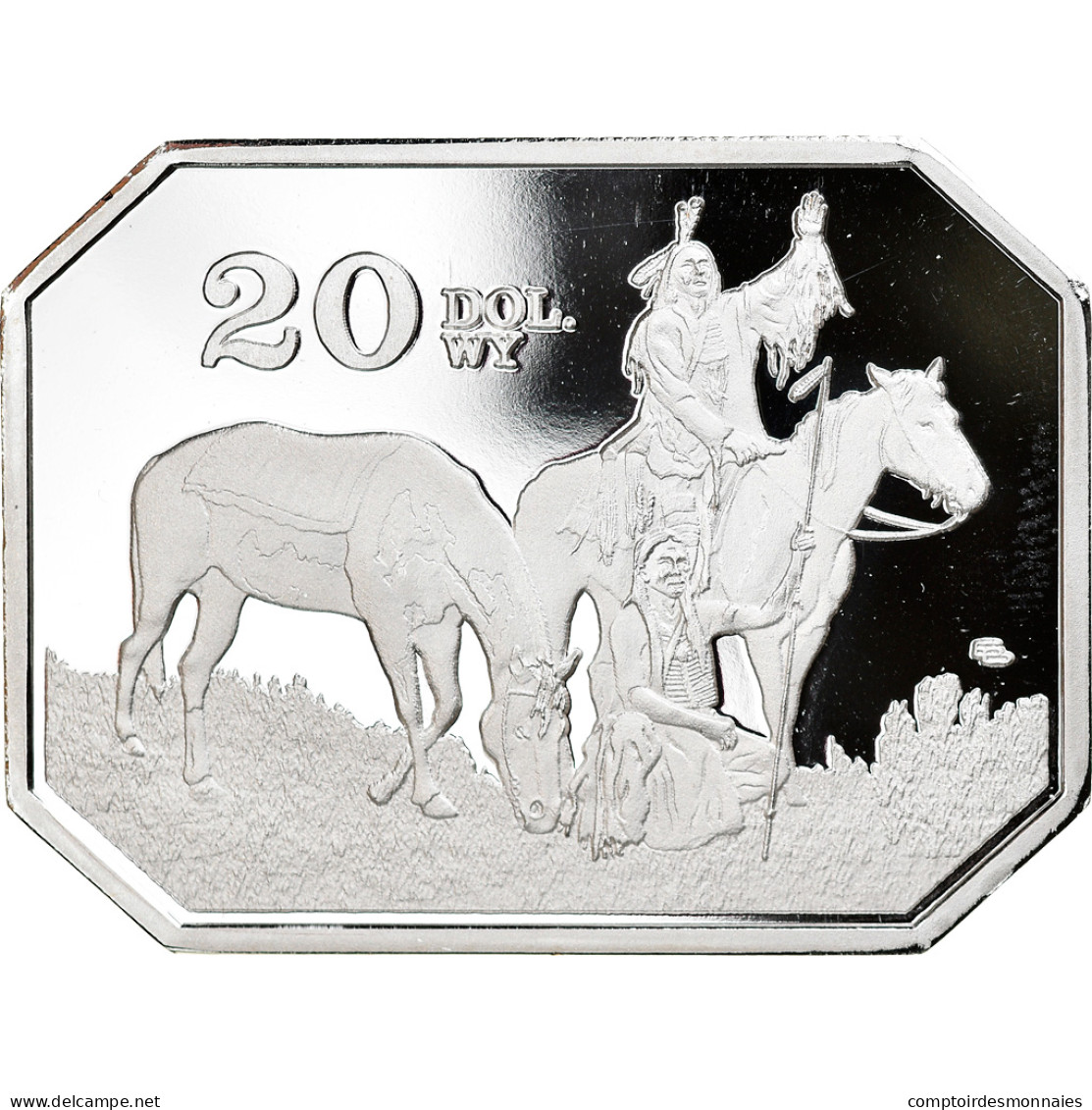 Monnaie, États-Unis, Wyoming, 20 Dollars, 2020, FDC, Silver Clad Copper-Nickel - 2007-…: Presidents