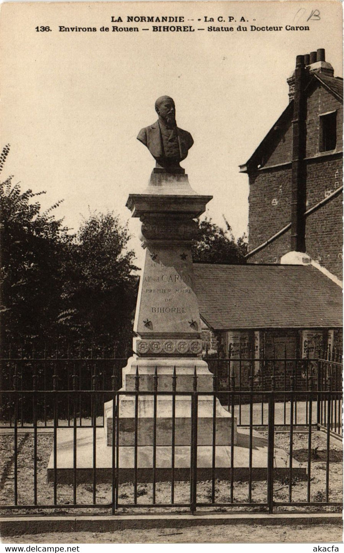 CPA Env. De ROUEN-Bihorel Statue Du Docteur Caron (348086) - Bihorel