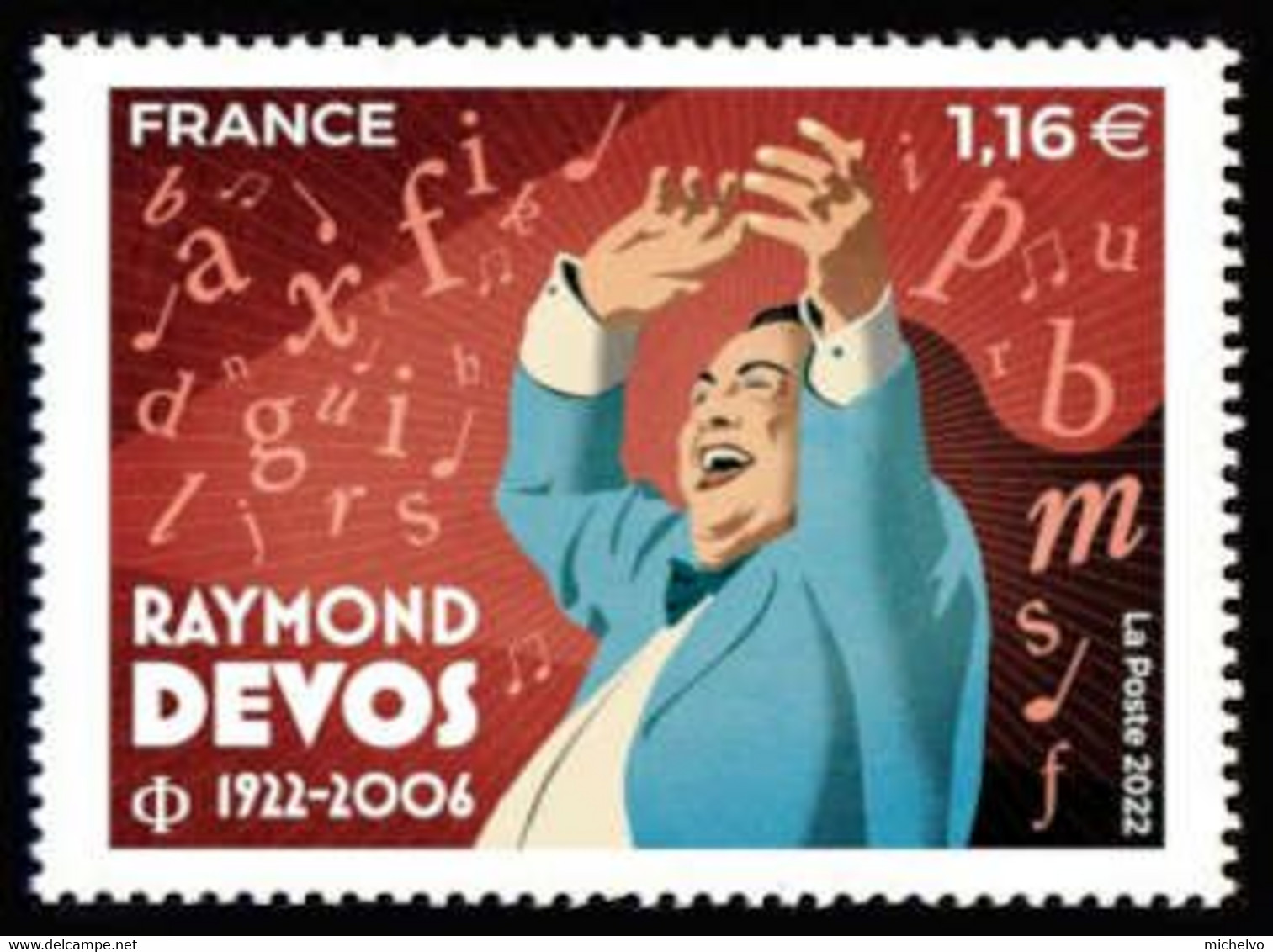 France 2022 - Raymond Devos ** - Unused Stamps