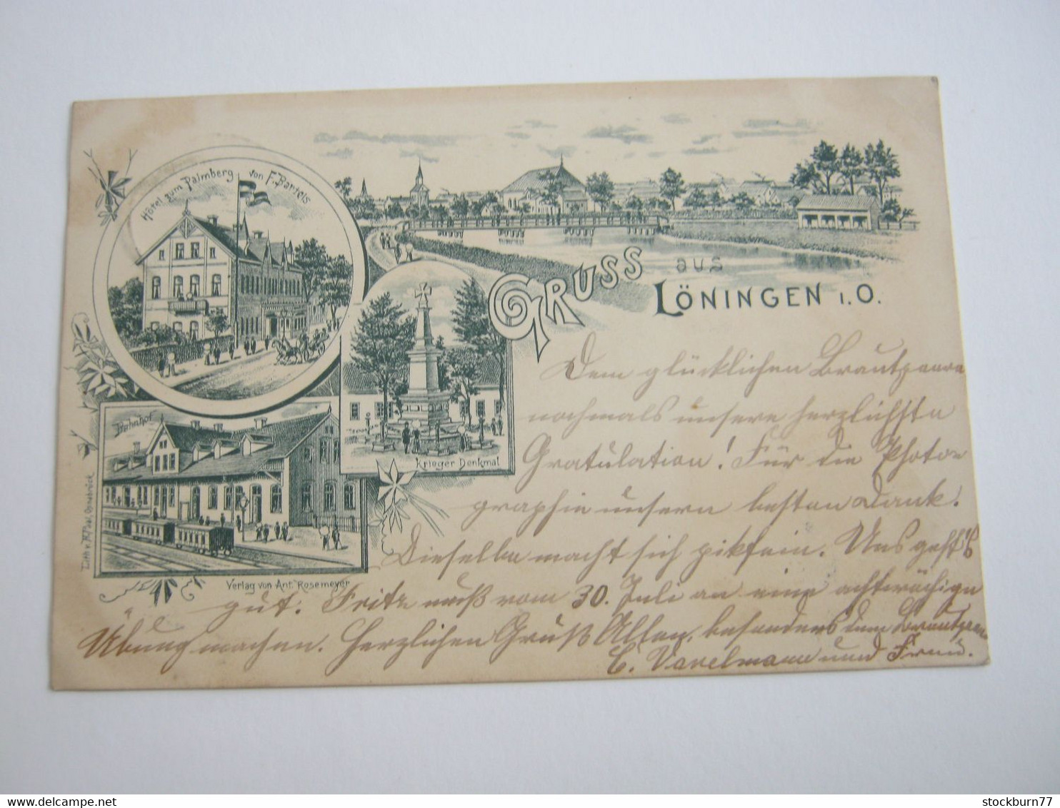 Löningen , Gasthof , Vorläufer ,  Schöne Karte  Um 1897 - Löningen