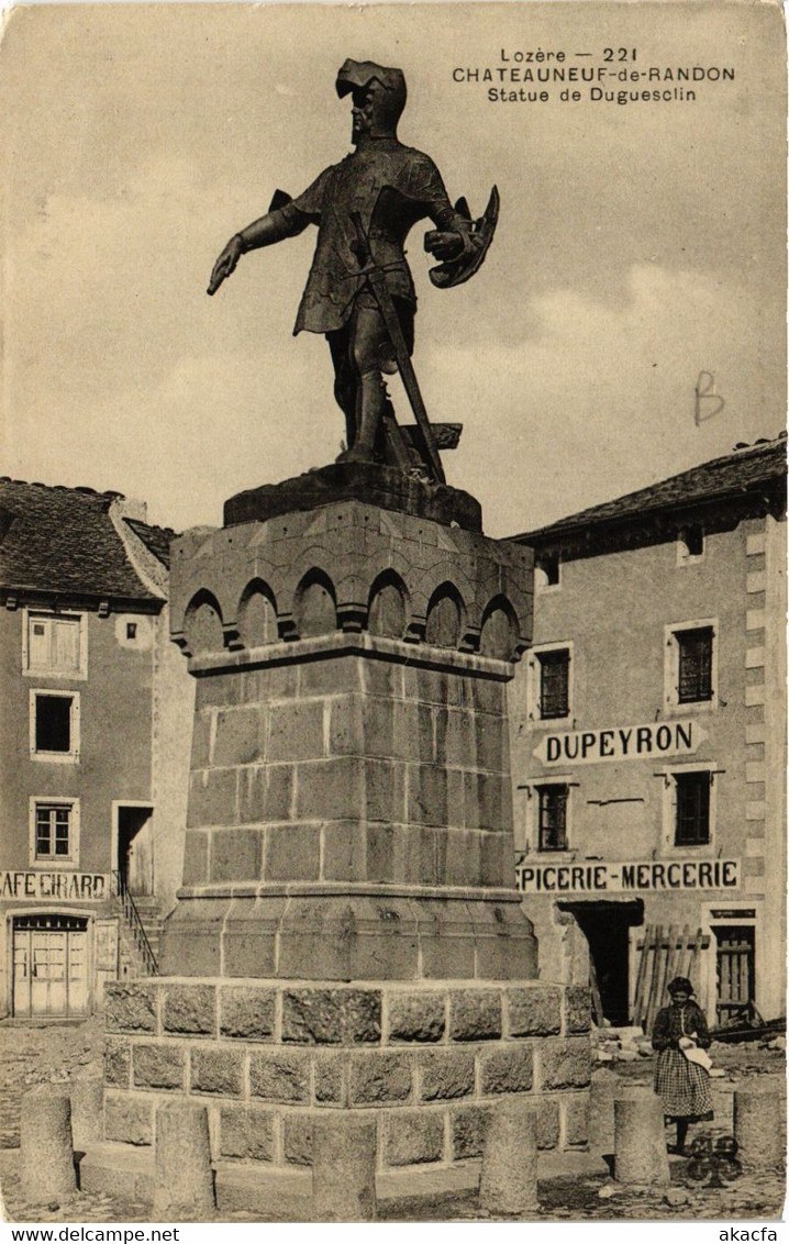 CPA CHATEAUNEUF-de-RANDON - Statue De Duguesclin (638481) - Chateauneuf De Randon