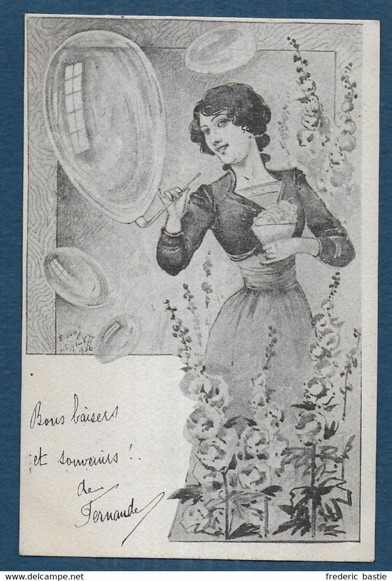 LESSIEUX - Femme Faisant Bulles De Savon - Lessieux