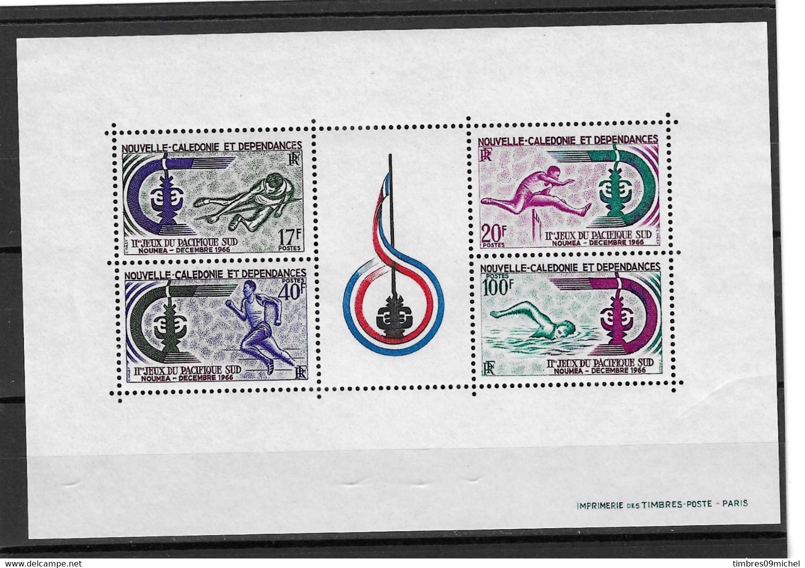 Nouvelle Calédonie Bloc Feuillet 1966 N° 3** 2e Jeux Du Pacifique Sud - Hojas Y Bloques