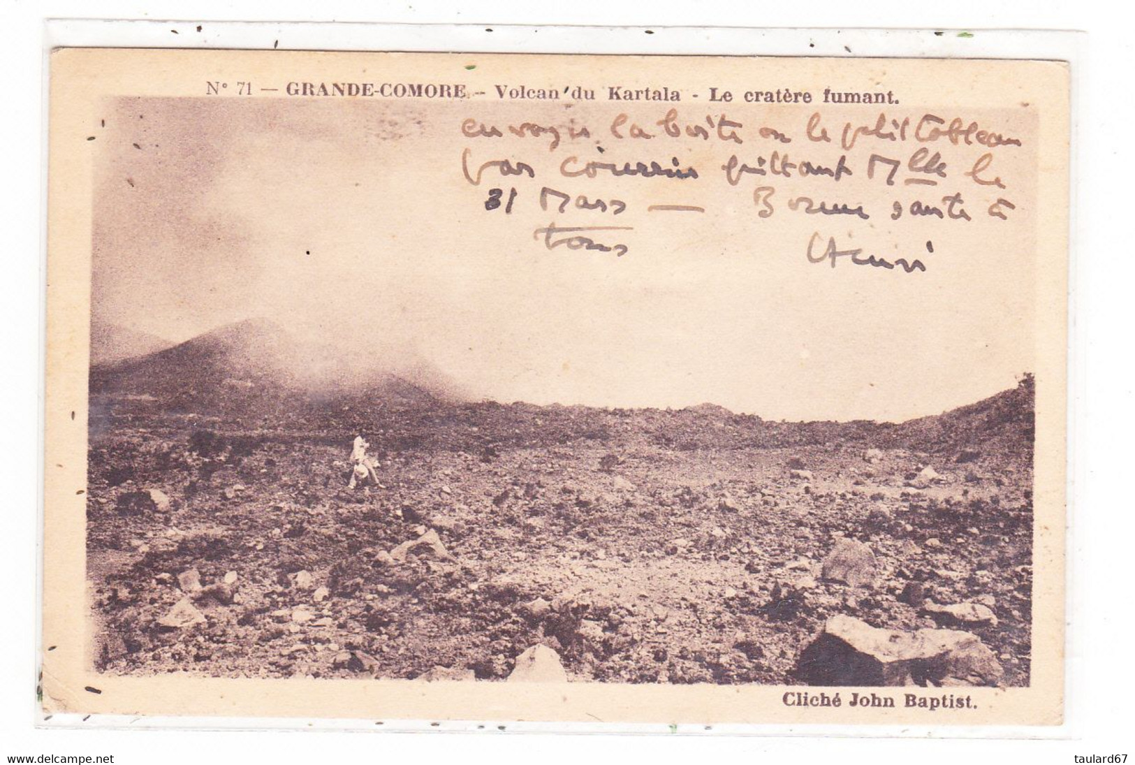 Grande Comore Volcan Du Kartala Le Cratère Fumant Cliché John Baptist - Comorre