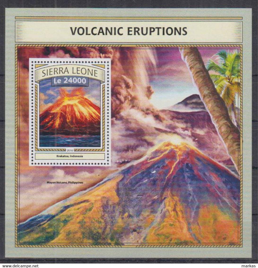 C12. Sierra Leone MNH 2016 Geology - Volcanos - Volcans