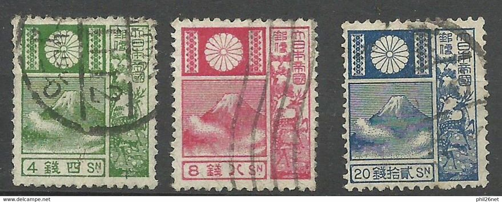 Japon    N°  170 à 172     Oblitérés       B/TB       Voir Scans     Soldé ! ! ! - Used Stamps