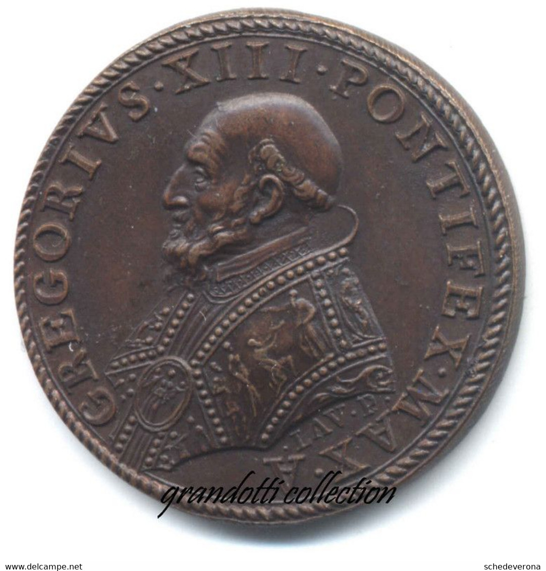 PAPA GREGORIO XIII MEDAGLIA GESU BEATI QUI CUSTODIUNT 1575 - Adel