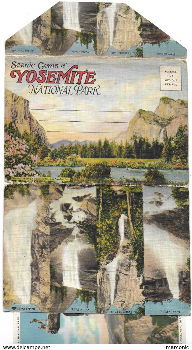 YOSEMITE - Scenic Gems Of YOSEMITE National Park - Pochette 9 Cartes Recto-verso Accordéon - Yosemite