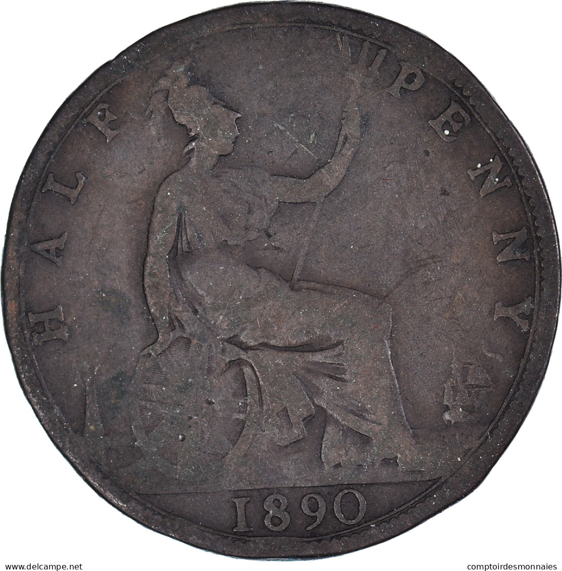 Monnaie, Grande-Bretagne, 1/2 Penny, 1890 - C. 1/2 Penny