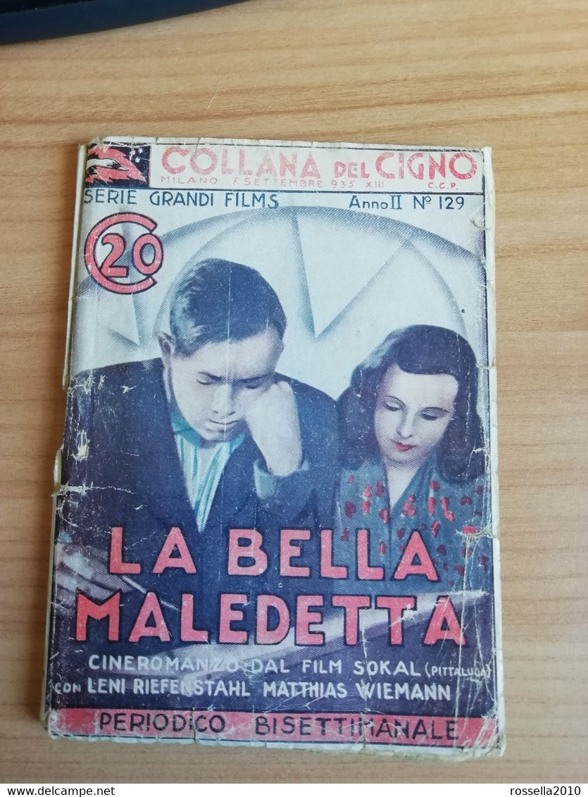 PICCOLO CINE ROMANZO 1935 Collana GIALLI DEL CIGNO - LA BELLA MALEDETTA Italy Book, Italie Livres - Krimis