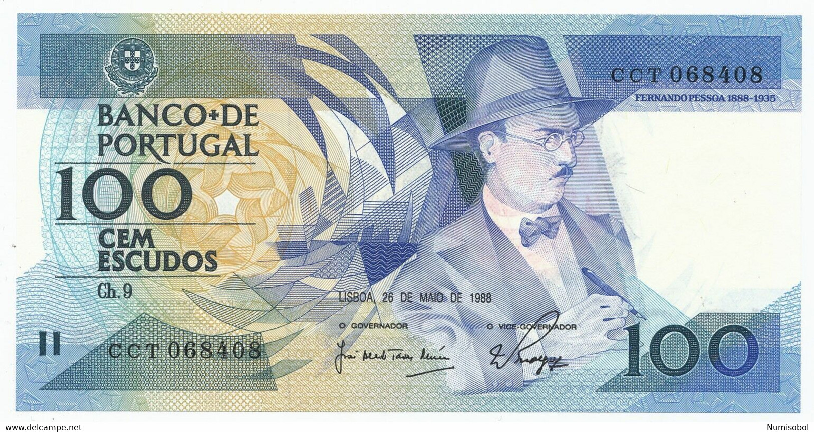PORTUGAL - 100 Escudos 26. 5. 1988. P179e, UNC. (P016) - Portugal