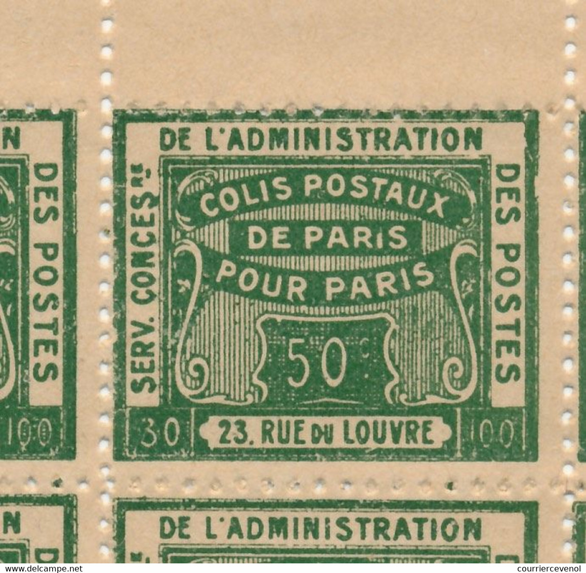 Bloc 15 Timbres 50c COLIS POSTAUX De PARIS Pour PARIS - N° 5I Spink Maury - Neufs