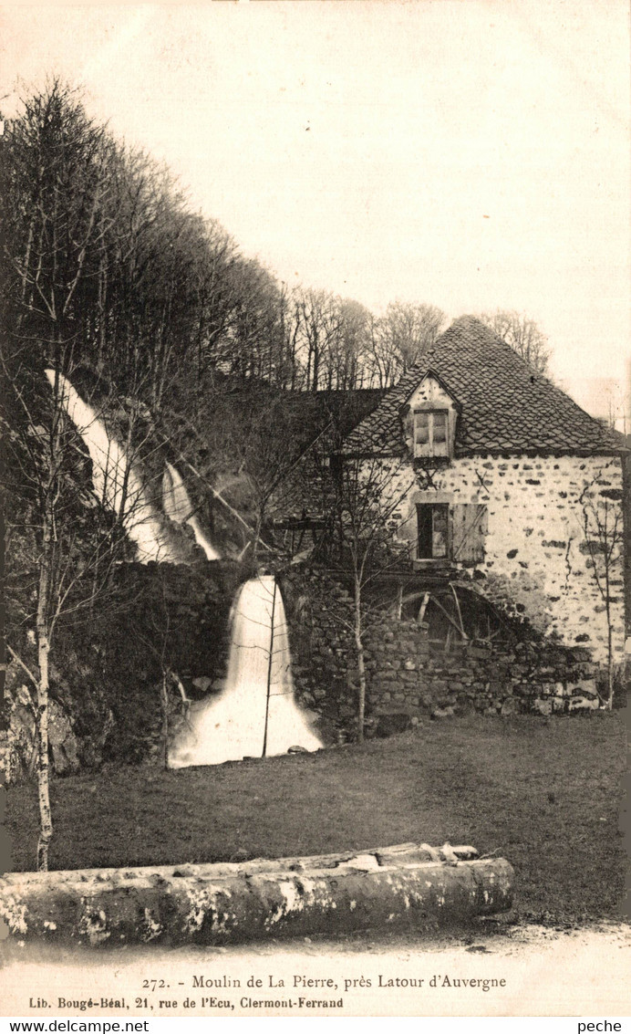 N°98981 -cpa Moulin De La Pierre Près Latour D'Auvergne - Water Mills