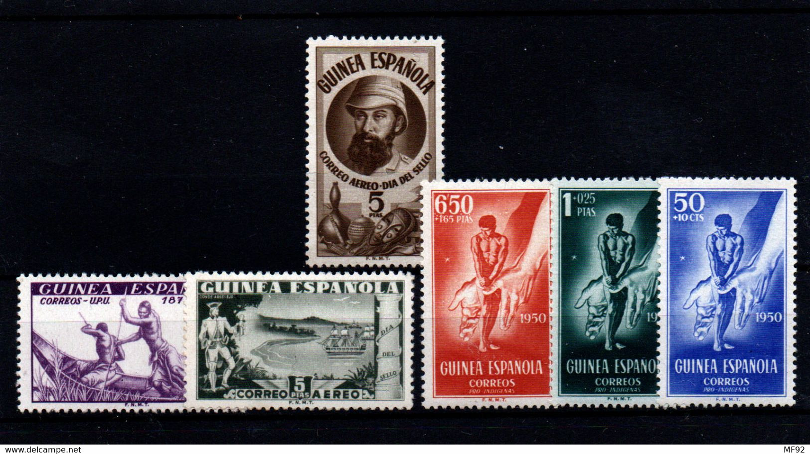 Guinea Española Nº 275/6, 294/7. Año 1949/50 - Guinea Española