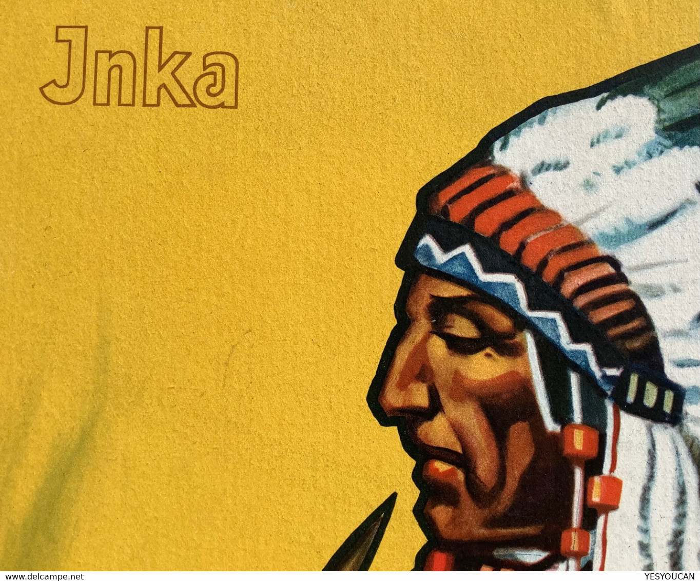 CRÜWELL TABAK BIELEFELD Publicité Cartonné (tobacco Tabac Sioux Indian Lithograph Poster Paperboard Sign Advertisement - Placas De Cartón