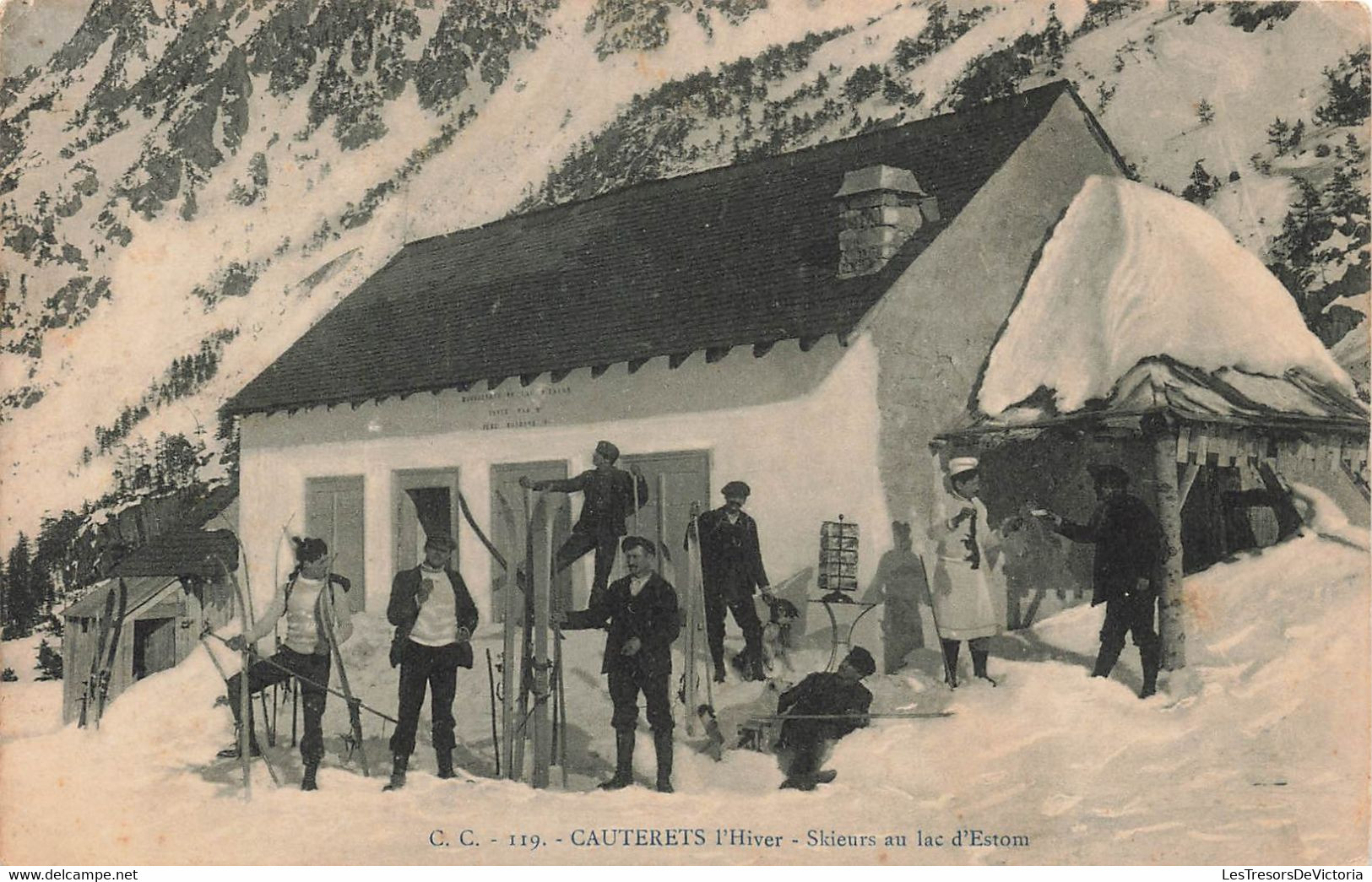 CPA Cauterets L'hiver - Skieurs Au Lac D'estom - Ski - Sports D'hiver - Animé - Sport Invernali