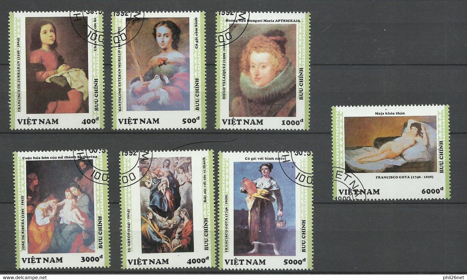 Vietnam   Série Complète  N°1334 à 1340 Expo Universelle Séville Portraits   Oblitérés  B/TB  Voir Scans    Soldé ! ! ! - 1992 – Sevilla (Spanien)