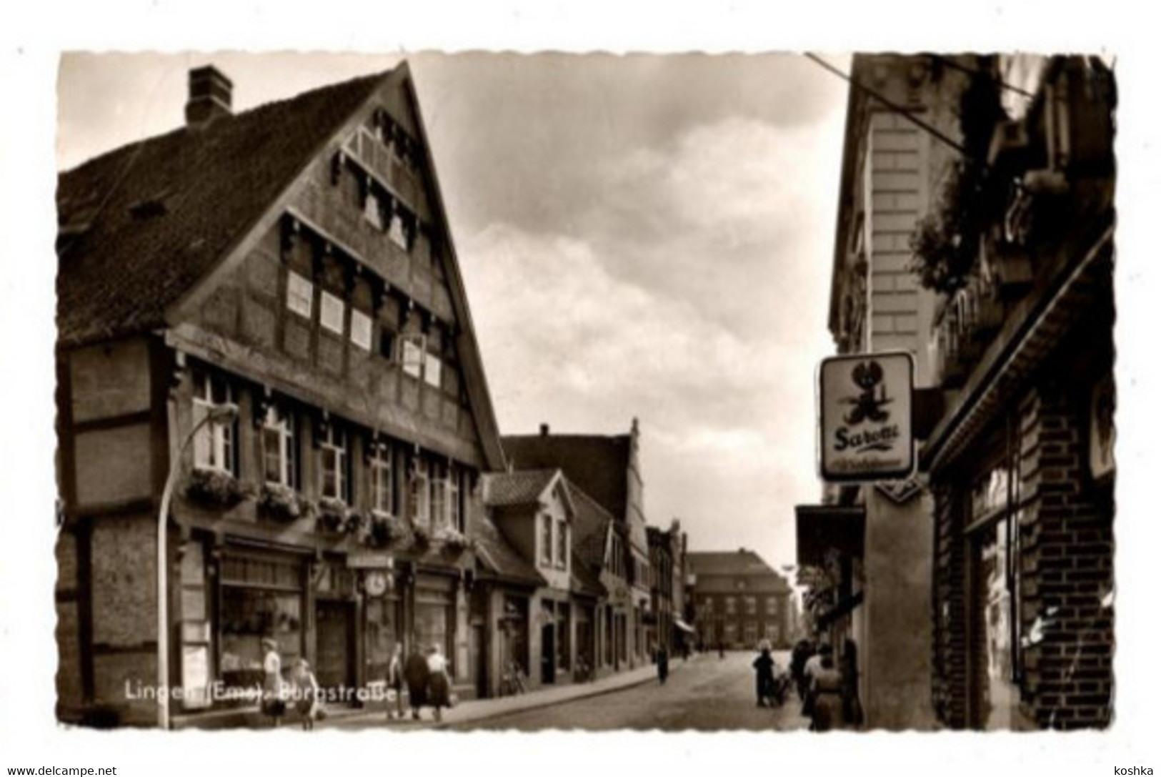 LINGEN - Burgstrasse - Gesendet 1964 - Verlag Cramers - Lingen