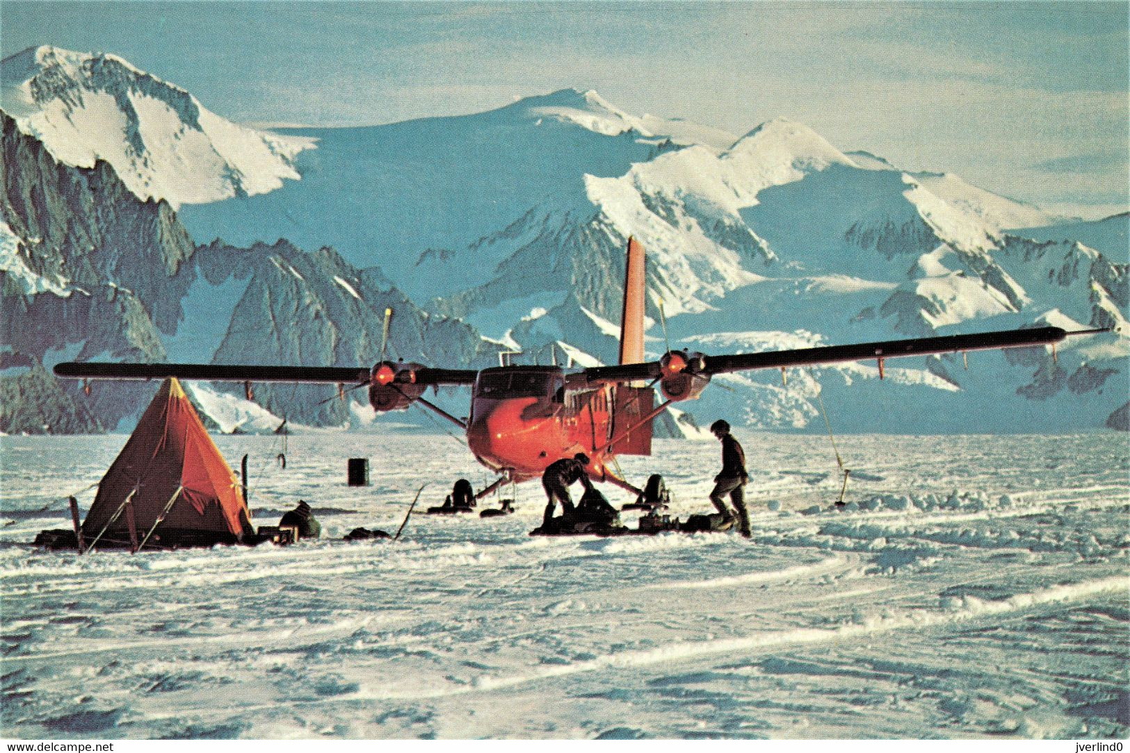 British Antarctic BAS Postcard Showing Twin Otter - Alexander Island - Used - Covers & Documents