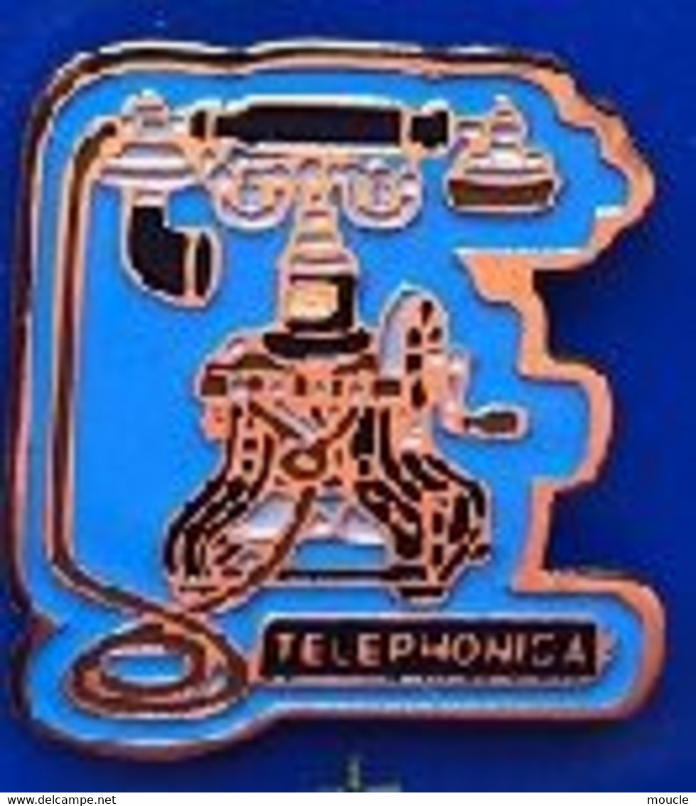 VIEUX TELEPHONE - TELEPHONICA - OLD PHONE - FOND BLEU - TELEFON -TELEFONO -       (31) - Telecom De Francia