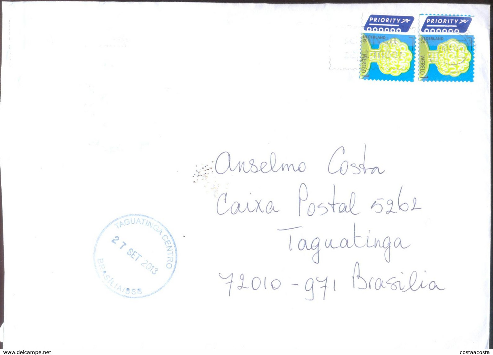 Cover -Nederland  To  Brazil - Lettres & Documents