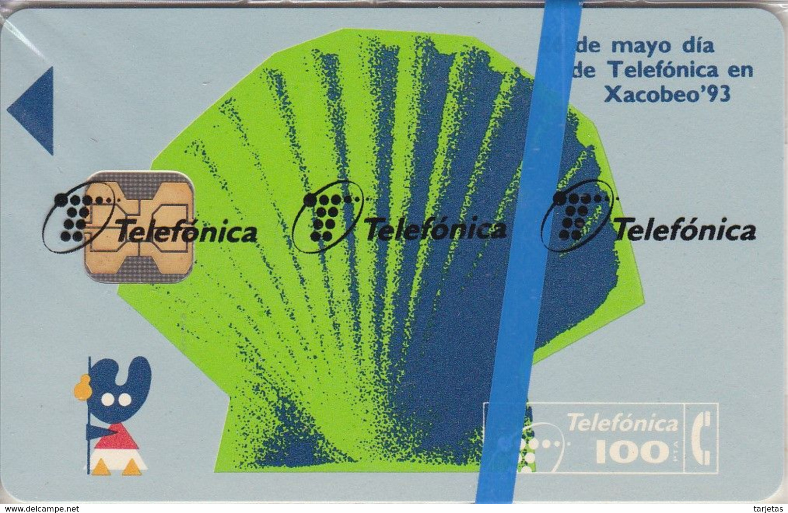 G-006 TARJETA DE ESPAÑA DE XACOBEO 93 Y TIRADA 11000 (NUEVA-MINT) CARACOLA-SEA SHELL - Danke-Schön-Karten