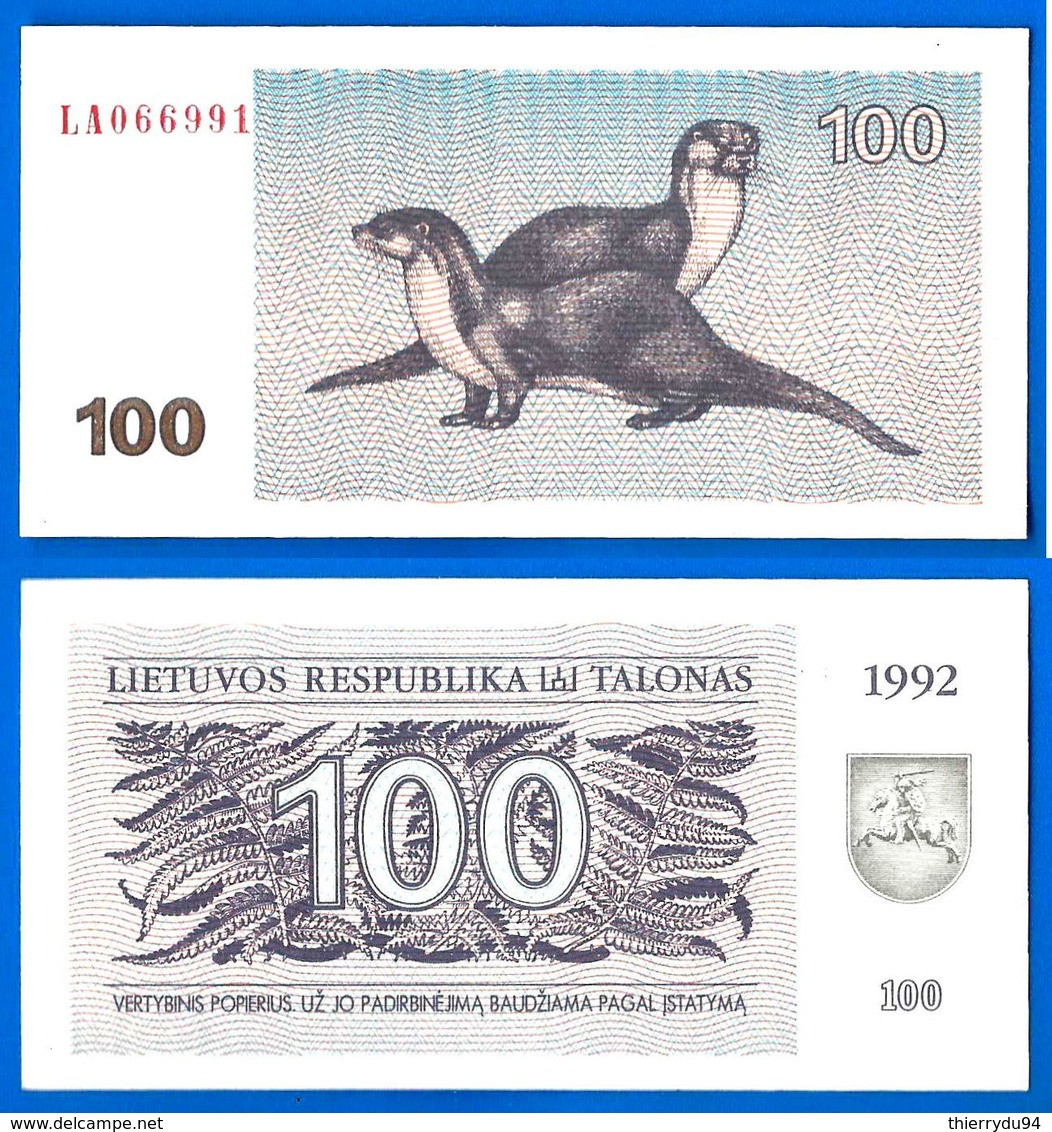 Lituanie 100 Talonas 1992 Animal Otarie Neuf Unc Que Prix + Port Litai Centas Litas Lithuania Paypal Crypto OK - Litauen