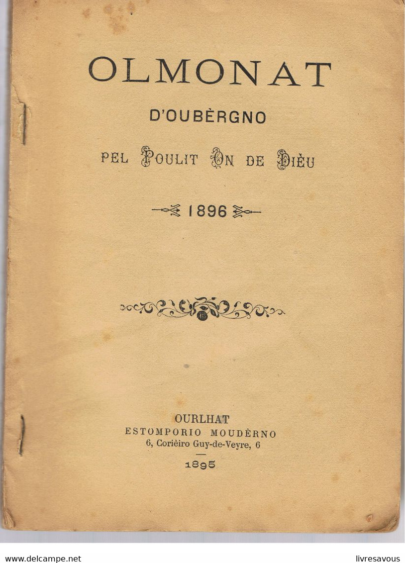 Olmonat D'Ouvergno Per 1896 OURLHAT ESTOMPPRIO MOUDERNO (quelques Publicités D'Aurillac) - Auvergne