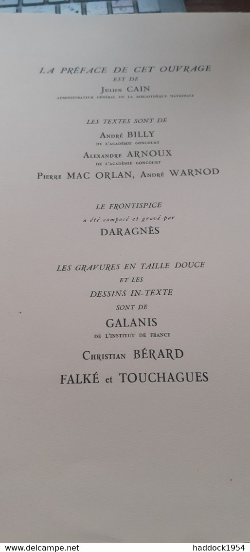 Les Grands Jours Du 1er Arrondissement De PARIS BILLY ARNOUX MAC ORLAN WARNOD Comité De Libérartion 1947 - Paris