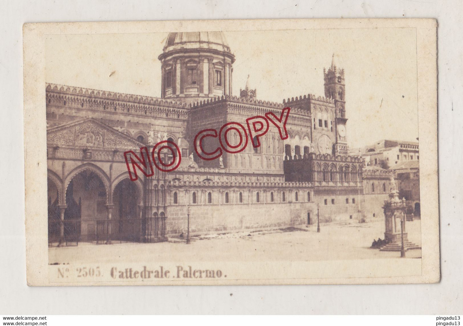 Au Plus Rapide CDV Italia Sicilia Palermo Palerme Cattedrale Sommer E Behles Photographes - Alte (vor 1900)