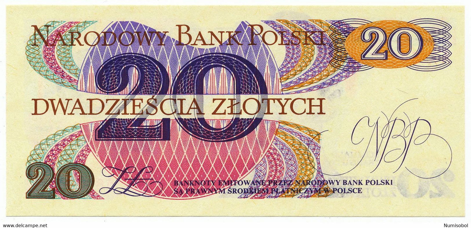 POLAND, POLSKA - 20 Zlotych 1. 6. 1982. P149a, UNC. (PL037) - Pologne