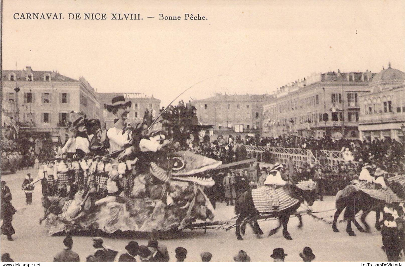 CPA France - Carnaval De Nice XLVIII - Bonne Pêche - Défilée - Folklore - Cheval - Char - Costumes - Carnaval