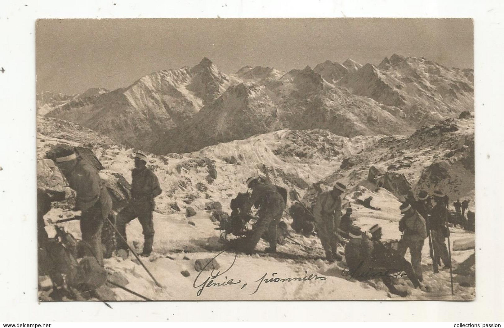 Cp , Militaria, Suisse , Pionniers De Forteresse Dans Les Hautes Montagnes ,1917 - Personaggi