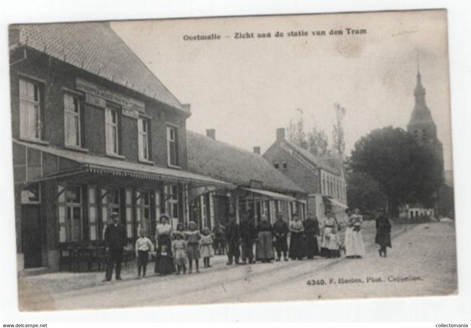 1 Oude Postkaart Oostmalle Wachtzaal Statie Buurtspoorweg Antwerpen -Hoogstraten-Turnhout - Malle