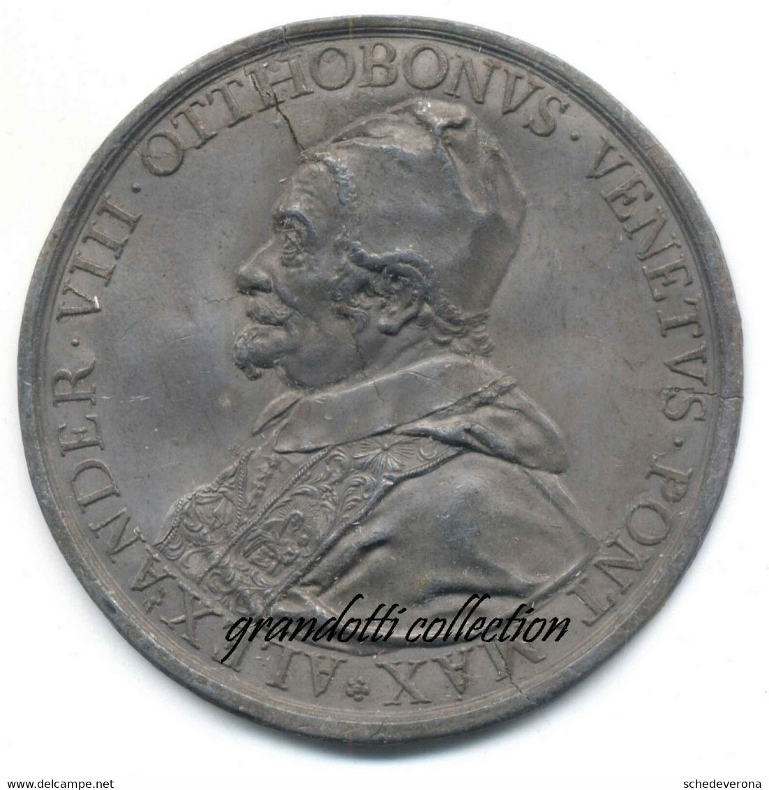 ALESSANDRO VIII MONUMENTO FUNEBRE COPPIA PLACCHE PIOMBO 1700 SAINT URBAIN - Royal/Of Nobility