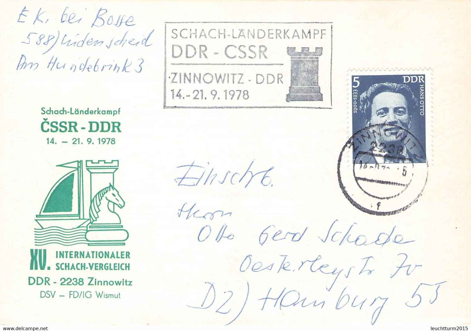 DDR - 10 POSTKARTEN 1973-1989 THEMA SCHACH / GR275 - Franking Machines (EMA)