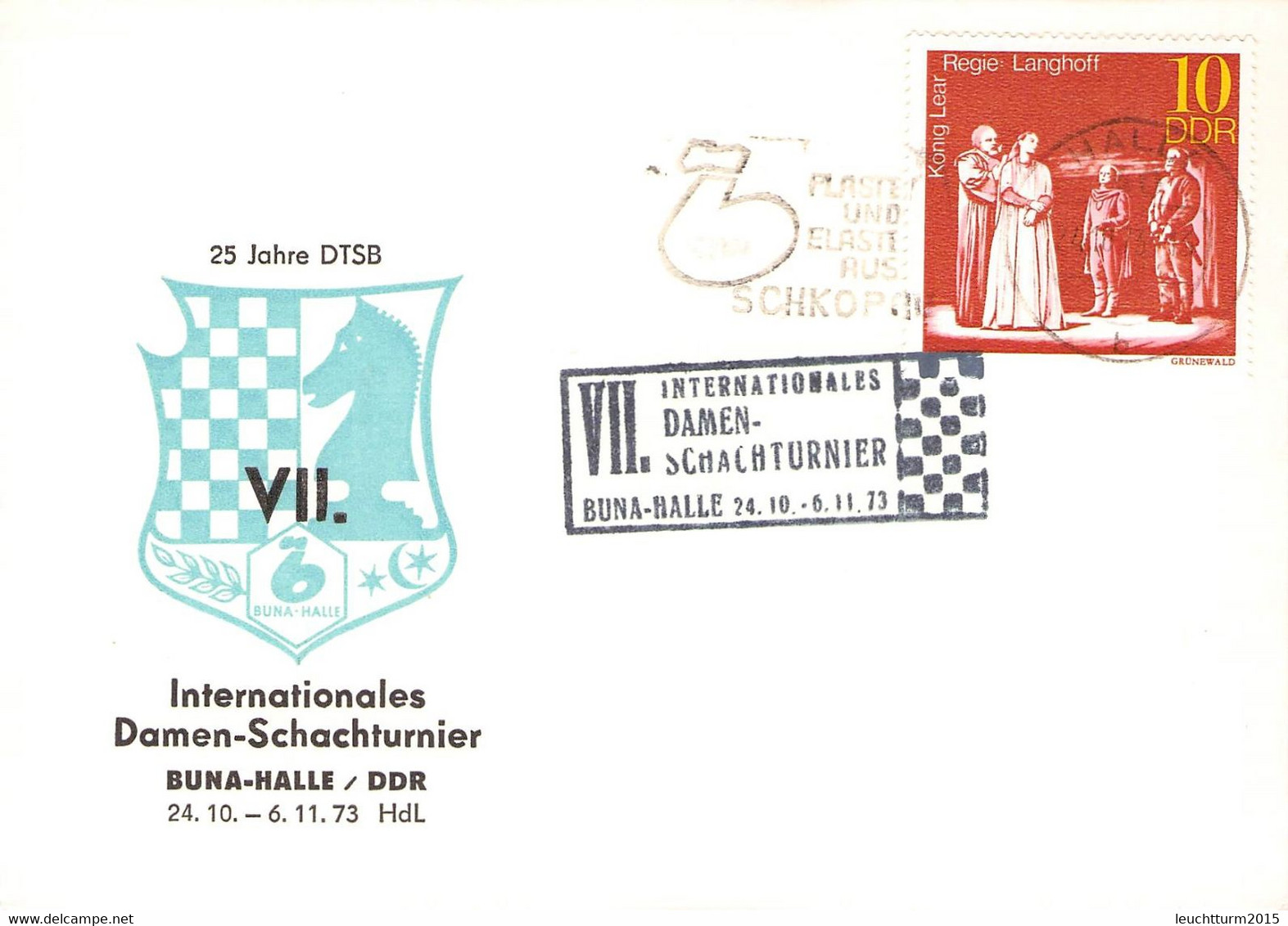 DDR - 10 POSTKARTEN 1973-1989 THEMA SCHACH / GR275