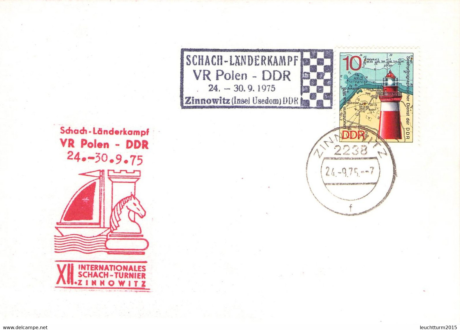 DDR - 10 POSTKARTEN 1973-1989 THEMA SCHACH / GR275