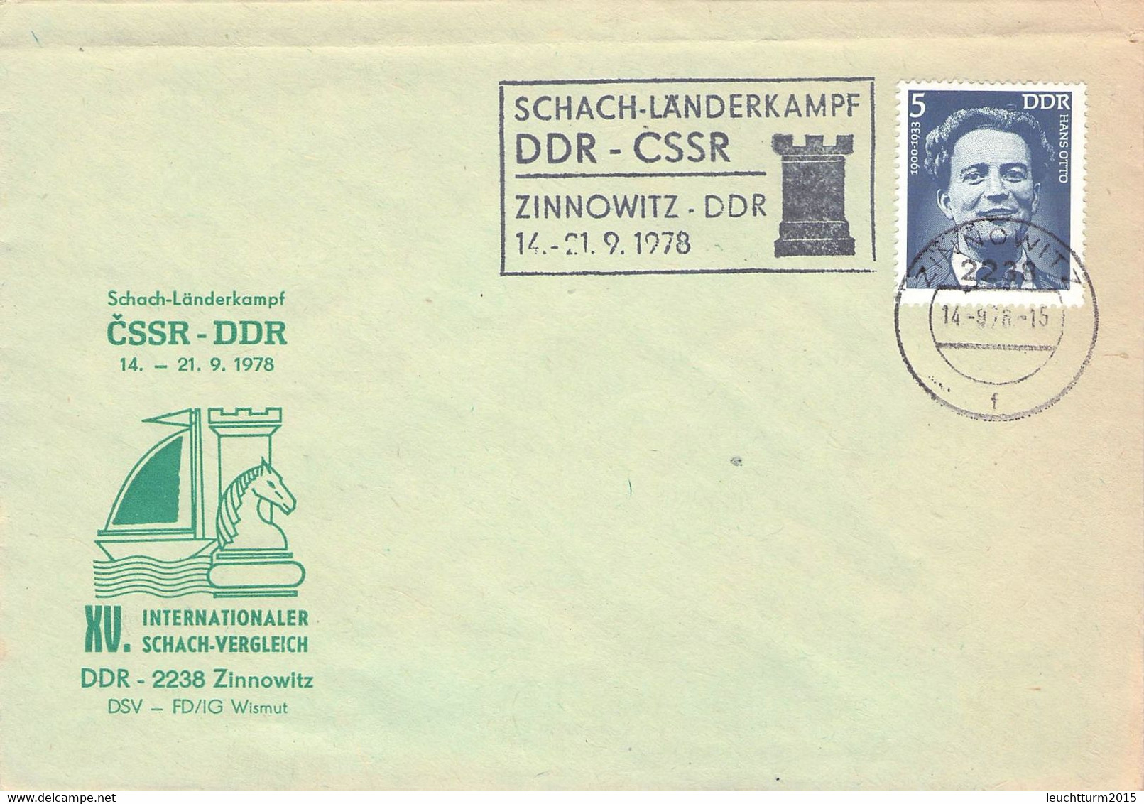 DDR - 10 UMSCHLÄGE 1973-1978 THEMA SCHACH / GR276 - Macchine Per Obliterare (EMA)