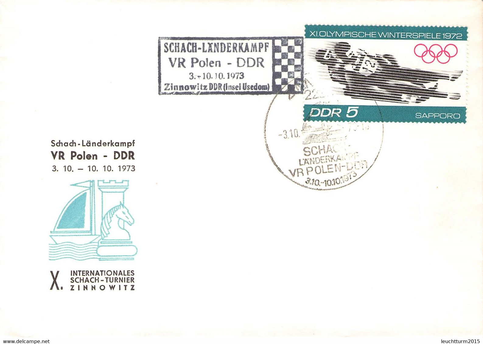 DDR - 10 UMSCHLÄGE 1973-1978 THEMA SCHACH / GR276