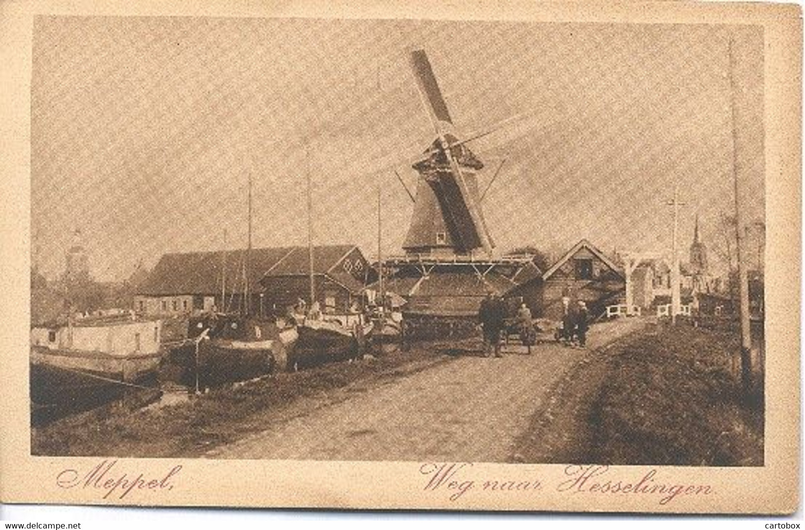 Meppel, Weg Naar Hesselingen (Een Raster Op De Kaart Is Veroorzaakt Door Het Scannen; De Afbeelding Is Helder) (molen) - Meppel