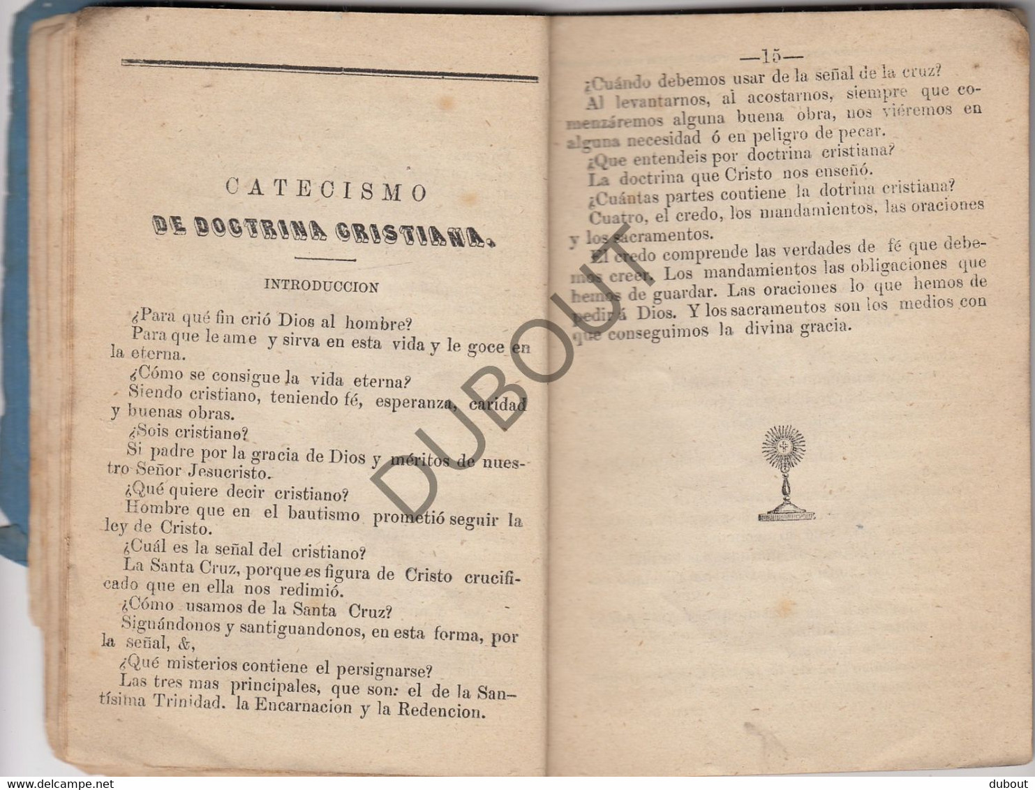 Catecismo - D. Gil Esteve - 1868 - Printed In  Puerto-Rico!! (W164) - Filosofía Y Religión