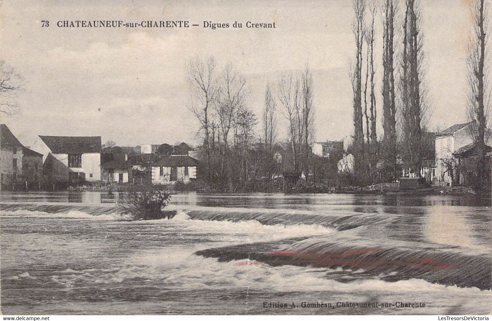 CPA France - Chateauneuf Sur Charente - Digues Du Crevant - Cascade - Edition A Gombeau - Oblitérée Charente 1915 - Chateauneuf Sur Charente