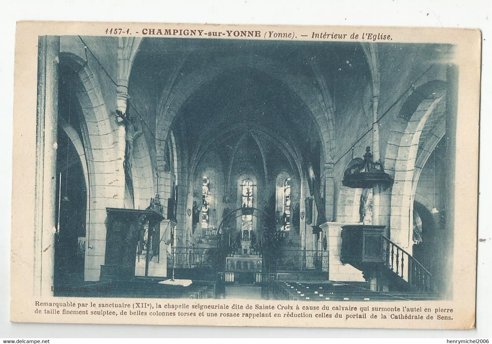 89 Champigny Sur Yonne Intérieur De L'église - Champigny