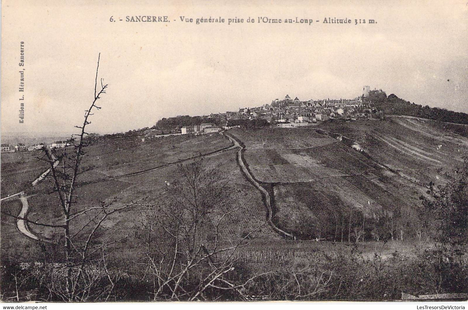 CPA France - Cher - Sancerre Vue Générale Prise De L'Orme Au Loup - Altitude 312m - Edition L. Héraud - Paysage - 1930 - Sancerre