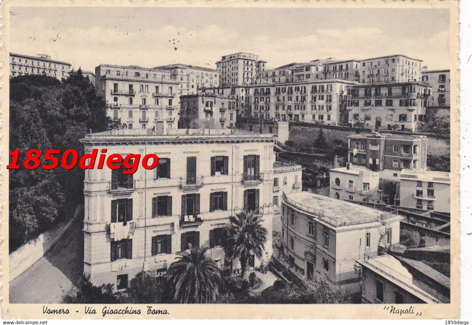 VOMERO - VIA GIOACCHINO TOMA F/GRANDE VIAGGIATA  1939 ANIMATA - Napoli (Naples)