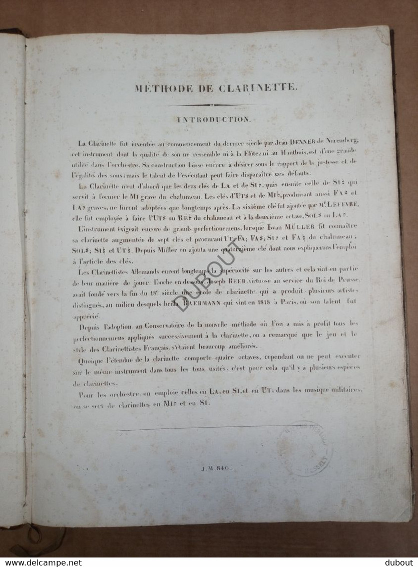 Hasselt - Alexis Pierlot, Componist, Ex Libris + Manusc - Méth. Compl. De Clarinette - F. Berr -Parijs Meissonner (S206) - Folk Music