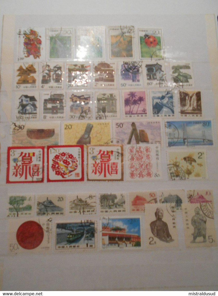 Chine Lot , 40 Timbres Obliteres - Collections, Lots & Series