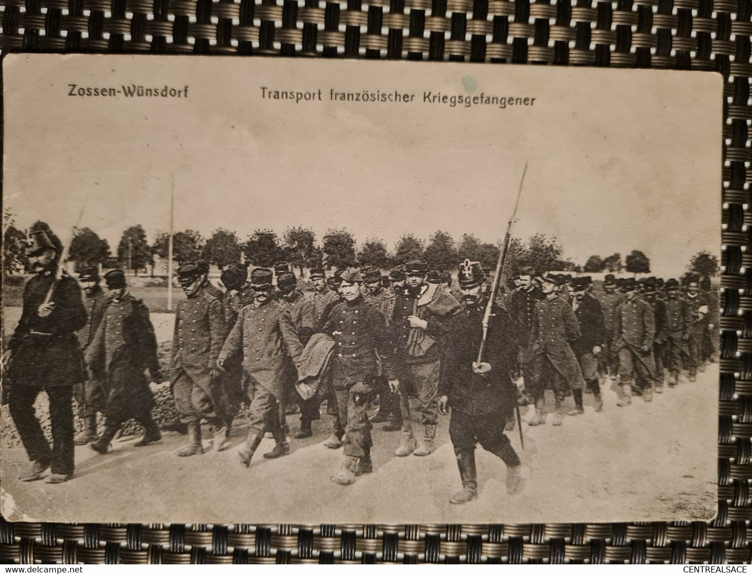 Carte ZOSSEN WUNSDORF TRANSPORT FRANZOSISCHER KRIEGSGEFANGENER Cachet ZOSSEN TB 1915 - Zossen